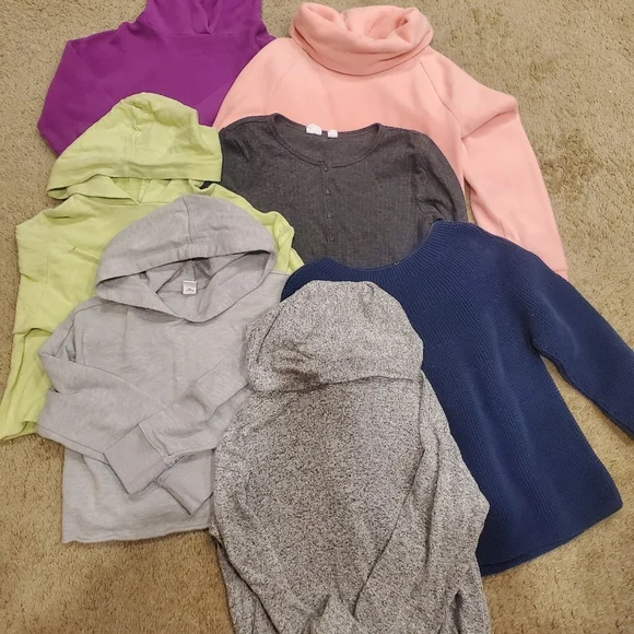 GAP Kids Long Sleeve Tees - Purple, Pink, Lime, Gray, Navy - Picture 1 of 5